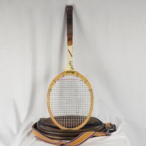 VTG 60s–70s Bancroft International Billie Jean King Tennis Racket w Case